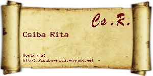 Csiba Rita névjegykártya