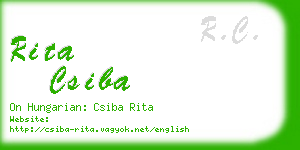 rita csiba business card